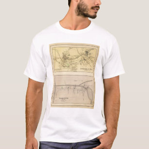Camiseta Saccarappa, molinos del Cumberland, mapa del