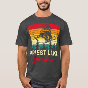 Camiseta Sacerdote del lago Idaho en moto de nieve M