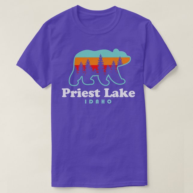 Camiseta Sacerdote Lago Idaho Camping Bear Spokane Washingt (Diseño del anverso)