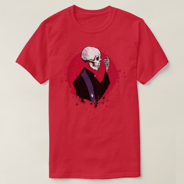 Camiseta Sacerdote satánico (Diseño del anverso)
