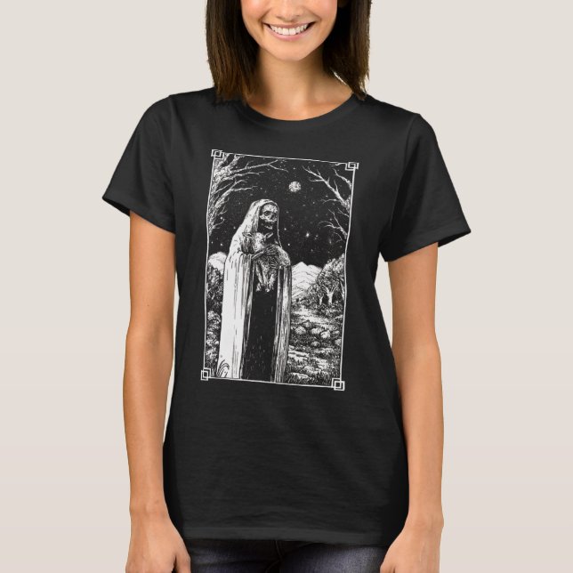 Camiseta Sacerdote satánico Grim Reaper Lucifer Occult Goth (Anverso)