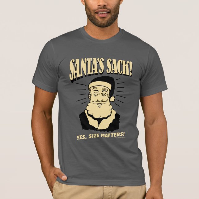 Camiseta Saco de Santa: Sí, el tamaño importa (Anverso)