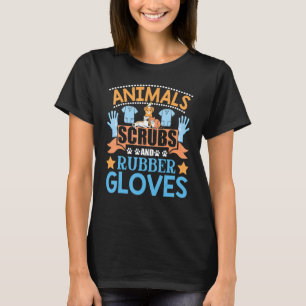 Camiseta Sacos De Animales Y Guantes De Goma Vet Tech Veter