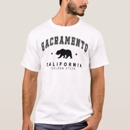 Camiseta Sacramento blanco masculino - Diseño de oso pardo