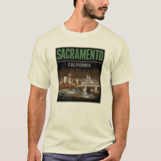 Camiseta Sacramento City California Vintage Travel