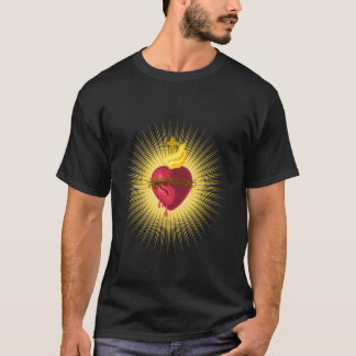 Camiseta Sacred Heart of Jesus Catholic Art Traditional Lat