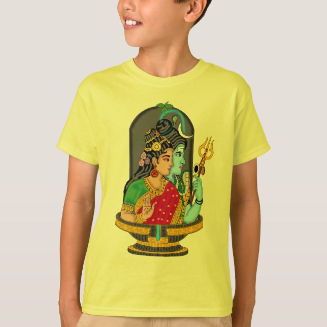 Camiseta Sacred Shiva Parvati T-Shirt – Divine Love & Cosmi (Anverso)