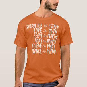 Camiseta Sacrificio de los hombres como Esther Christian Bi