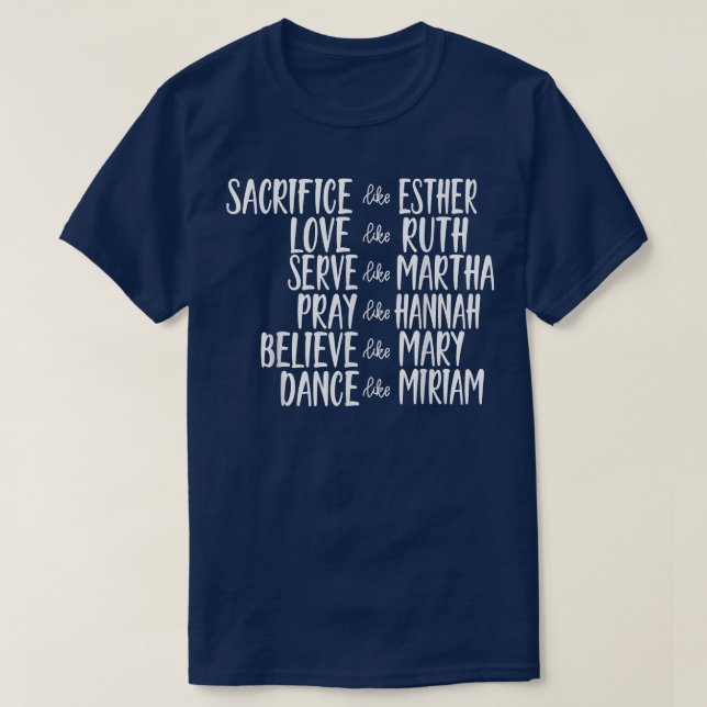 Camiseta Sacrificio de los hombres como Esther Christian Bi (Diseño del anverso)