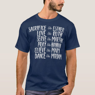 Camiseta Sacrificio de los hombres como Esther Christian Bi