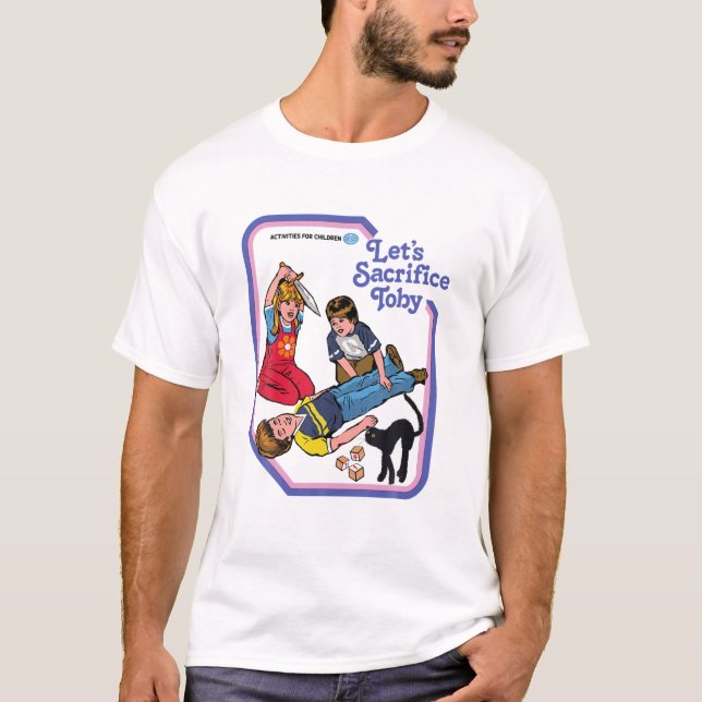Camiseta Sacrificio-Toby-Actividades-Para Niños-Negro- (Anverso)