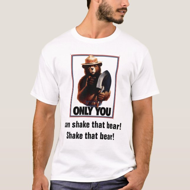 Camiseta Sacuda esa invitación del servicio público del oso (Anverso)