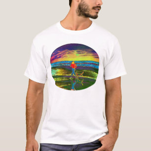 Camiseta Sacudida de la puesta del sol con un perro…