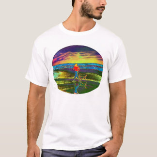 Camiseta Sacudida de la puesta del sol con un perro…