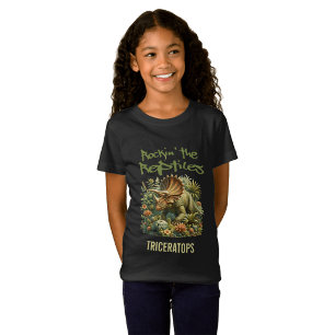 Camiseta Sacudiendo a los Reptiles Dinosaurio Triceratops