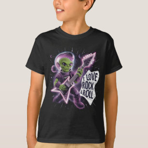 Camiseta Sacudiendo el espacio de piel verde personalizado