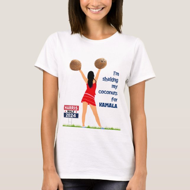 Camiseta Sacudiendo mis cocos por Kamala (Anverso)
