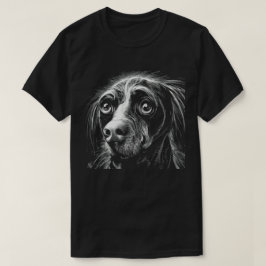 Camiseta Sad Eyes Scratchboard Mutt T-Shirt