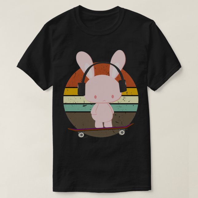 Camiseta Sad rabbit skatebots conejo (Diseño del anverso)