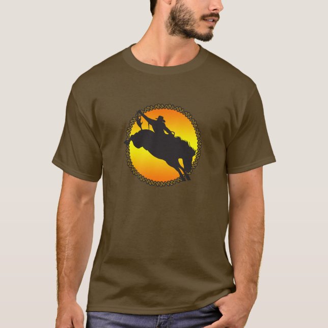 Camiseta Saddle Bronc Sunset (Anverso)