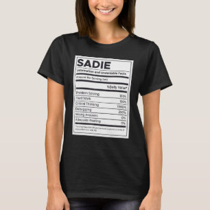 Camiseta Sadie Nutrition Information Problement Solucionand