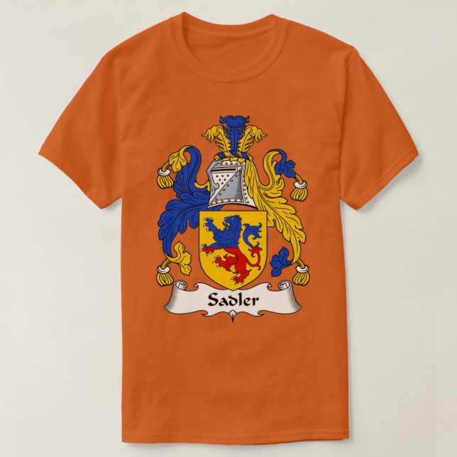 Camiseta Sadler Coat of Arms Family Crest  (Diseño del anverso)