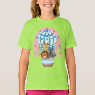 Camiseta Safari acuática Animales Girafa, Rino, León Calien