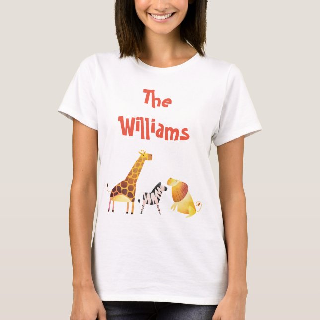 Camiseta Safari Adventure Animales salvajes (Anverso)