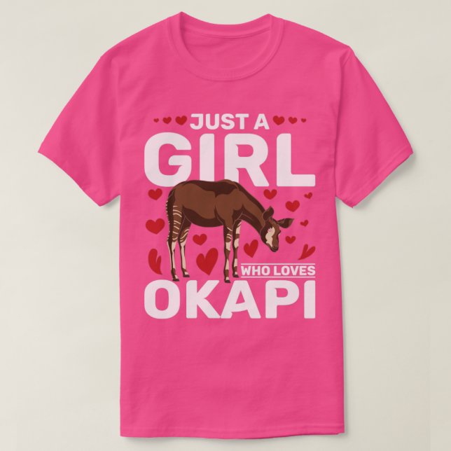Camiseta Safari Animal Africano Sólo Un Chica Que Ama Okapi (Diseño del anverso)