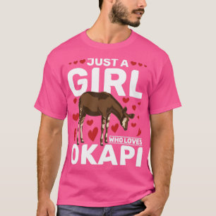 Camiseta Safari Animal Africano Sólo Un Chica Que Ama Okapi