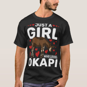 Camiseta Safari Animal Africano Sólo Un Chica Que Ama Okapi