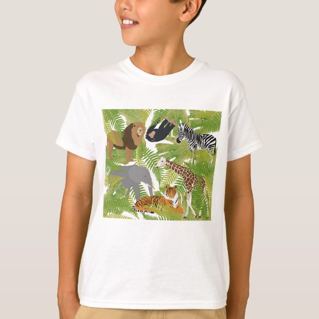 Camiseta Safari Boy, animales de la jungla | CHICA (Anverso)