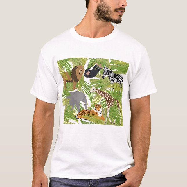 Camiseta Safari Boy, animales de la jungla | CHICA (Anverso)
