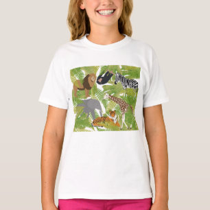 Camiseta Safari Boy, animales de la jungla   CHICA