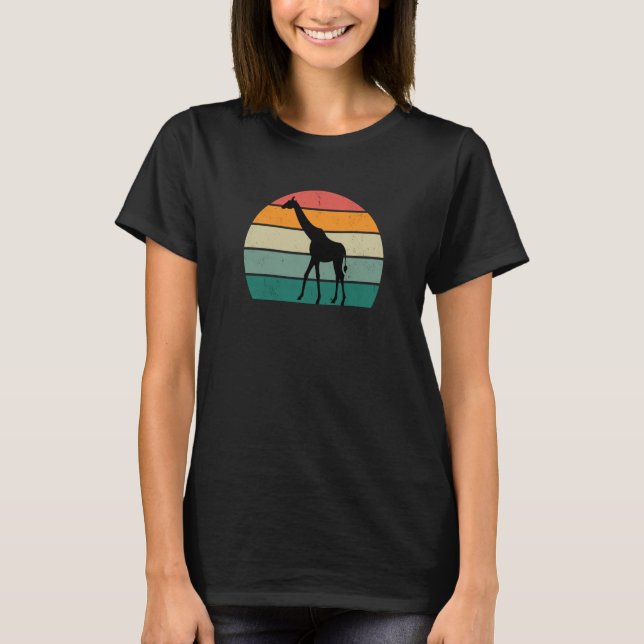Camiseta safari cuello largo lindo bebé giraffe parque anim (Anverso)