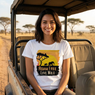 Camiseta Safari de Animales Salvajes Roam Free Liv