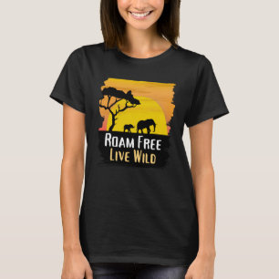 Camiseta Safari de Animales Salvajes Roam Free Liv