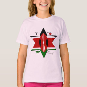 Camiseta Safari de la bandera keniana: diseño de estrella