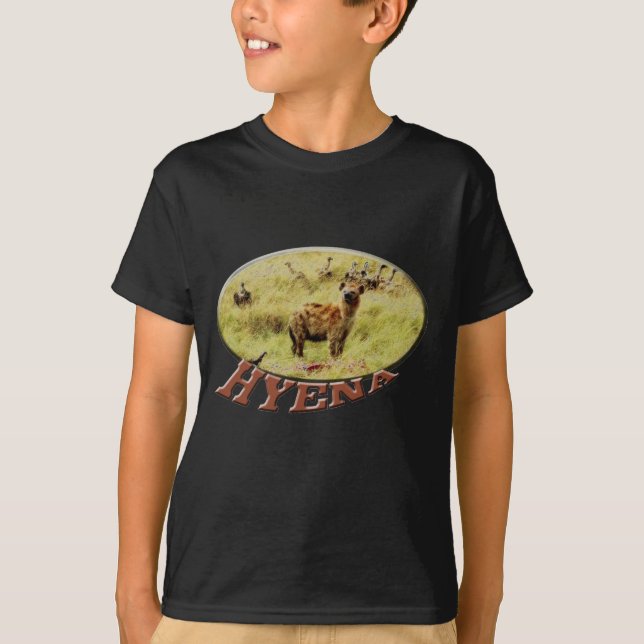 Camiseta Safari de la fauna del Hyena para hombre/camisetas (Anverso)