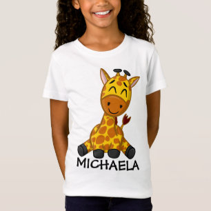 Camiseta Safari de la selva pequeña jirafa de animales niño
