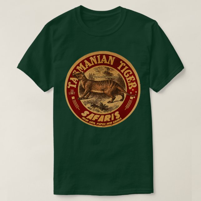 Camiseta Safari de tigre de Tasmania (Diseño del anverso)