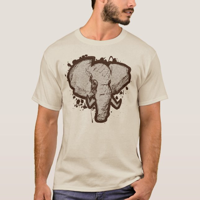 Camiseta Safari del elefante (Anverso)