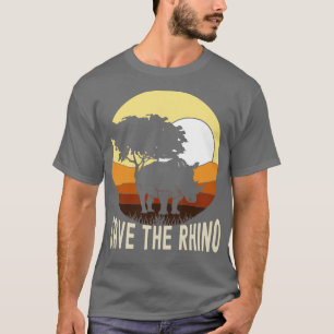 Camiseta Safari en peligro de extinción salva al rinoceront