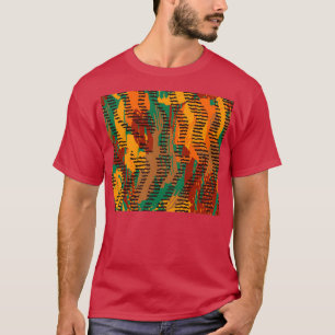 Camiseta Safari mezclado con la impresión tradicional afric
