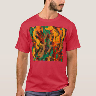 Camiseta Safari mezclado con la impresión tradicional afric