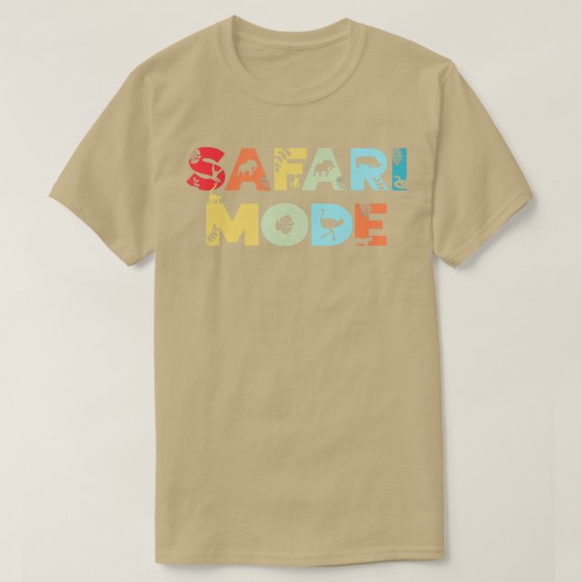 Camiseta Safari Mode Wildlife Animal Zoo Animal Gracioso Sa (Diseño del anverso)