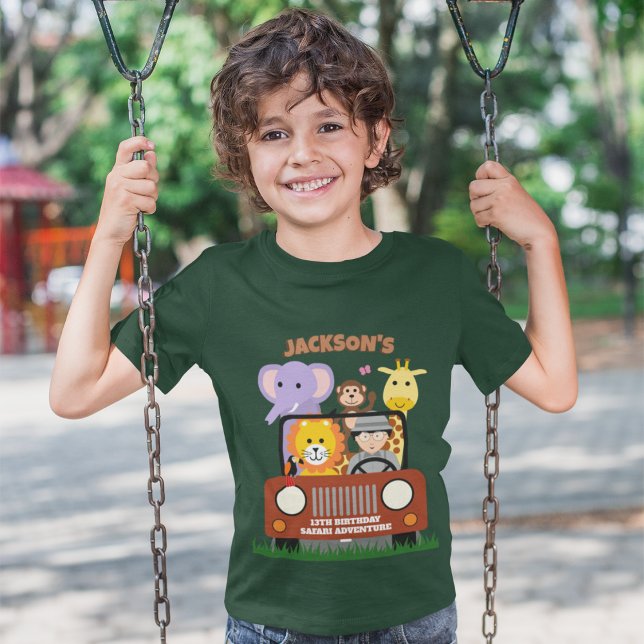 Camiseta Safari Selva Un Zoológico Niños Animales Cumpleaño (Subido por el creador)