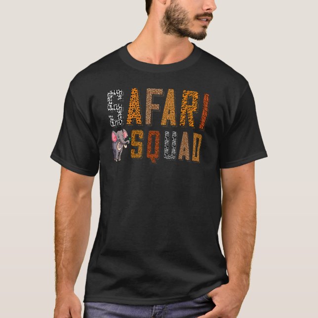 Camiseta Safari Squad African Savanna Zookeeper Family Vaca (Anverso)