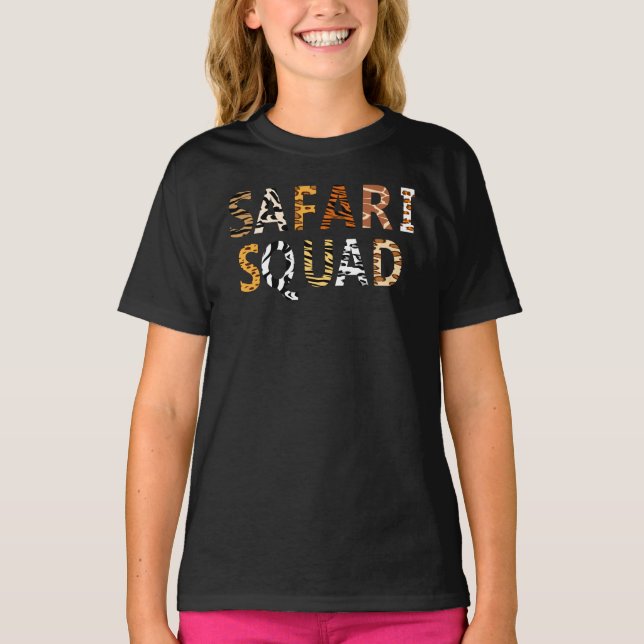 Camiseta Safari Squad Familia Vacaciones Aventura Animal (Anverso)
