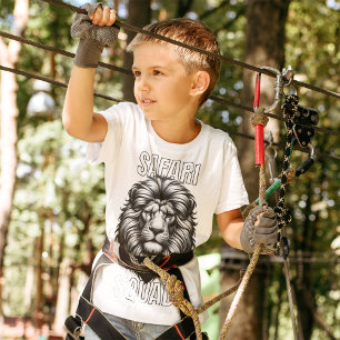 Camiseta Safari Squad Lion Head Zoo Adventure